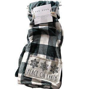 Rae Dunn PEACE ON EARTH Patch Ultra Plush Throw 50" x 70" | NEW